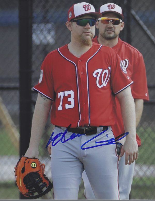 Autographed Adam Lind 8X10 Washington Nationals Photo with COA