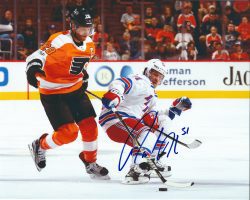 Autographed  DAVID DESHARNAIS 8X10 New York Rangers Photo