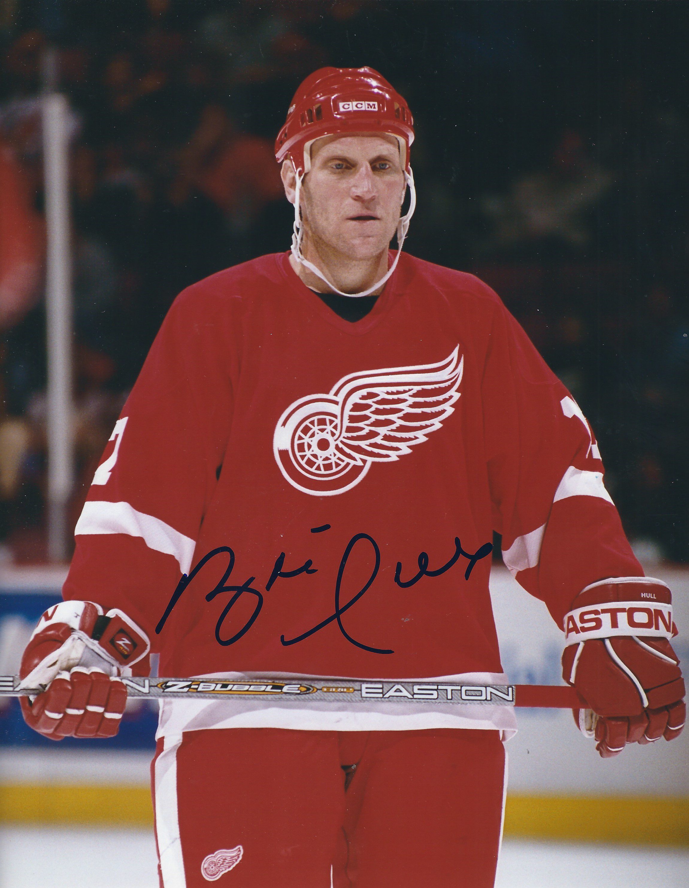 Brett Hull Autographed/Signed Detroit Red Wings 16×20 Photo JSA