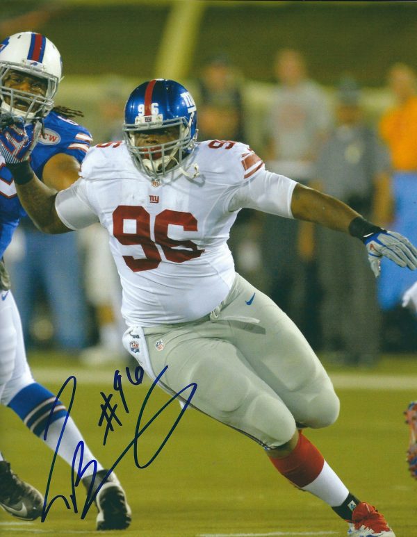 AUTOGRAPHED JAY BROMLEY 8X10 New York Giants Photo