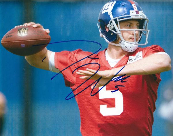 AUTOGRAPHED DAVIS WEBB 8X10 New York Giants Photo