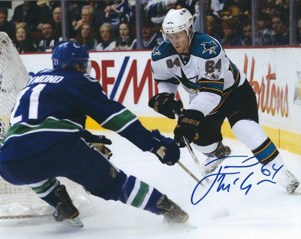Autographed JAMIE MCGINN 8X10 San Jose Sharks photo