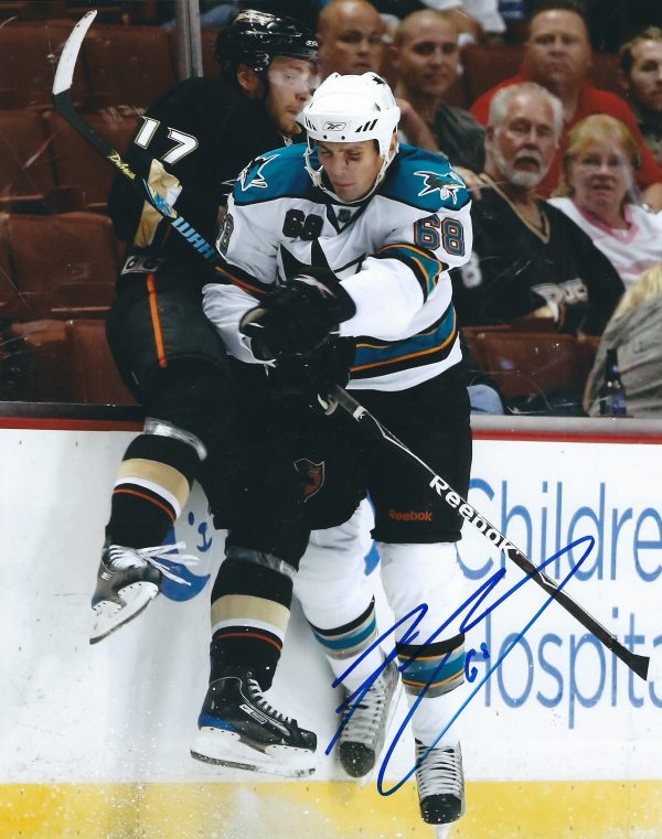 Autographed FRAZER MCLAREN 8X10 San Jose Sharks photo