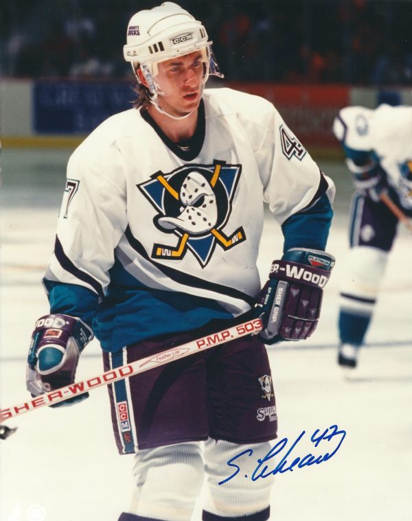 Autographed STEPHAN LEBEAU 8X10 Anaheim Ducks Photo
