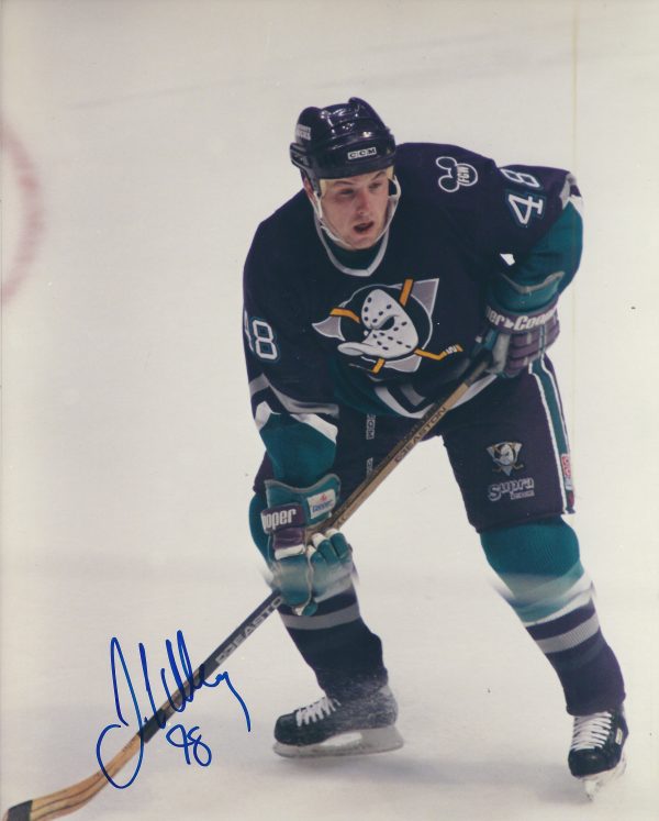 Autographed JOHN LILLEY 8X10 Anaheim Ducks Photo