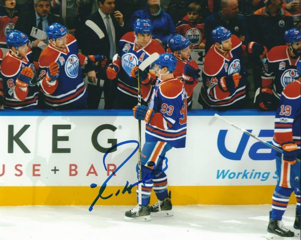 Autographed RYAN NUGENT-HOPKINS 8X10 Edmonton Oilers Photo