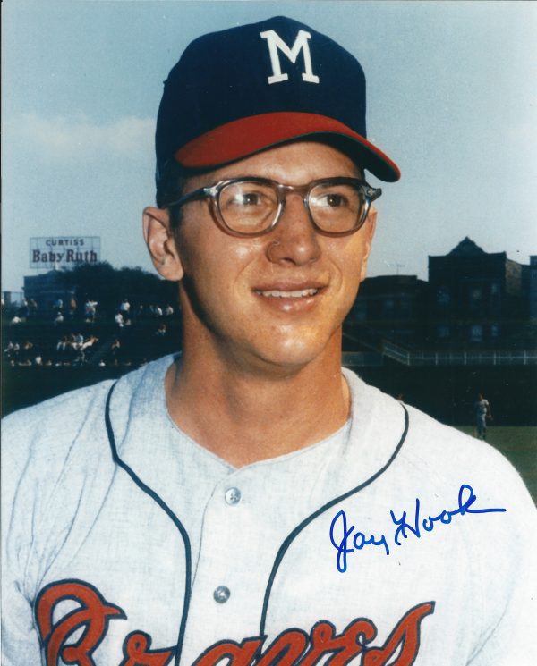 AUTOGRAPHED JAY HOOK 8X10 MILWAUKEE Braves photo