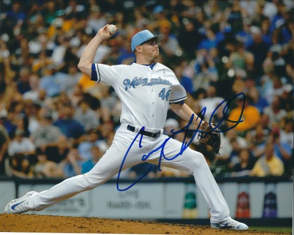 AUTOGRAPHED COREY KNEBEL 8X10 Milwaukee Brewers Photo