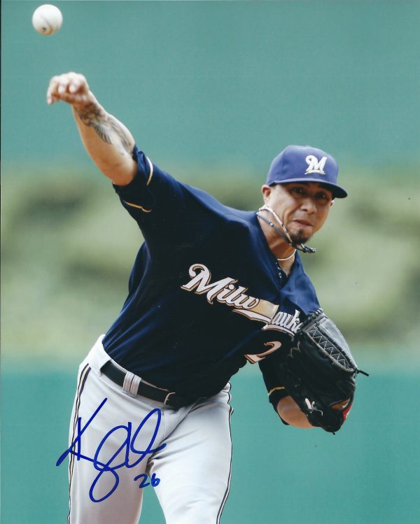 AUTOGRAPHED KYLE LOHSE 8X10 Milwaukee Brewers Photo