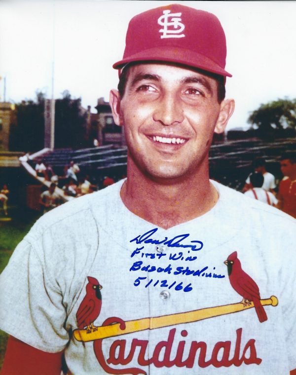 AUTOGRAPHED DON DENNIS 8X10 St. Louis Cardinals Photo