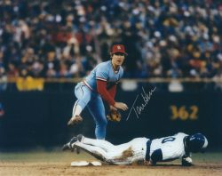 AUTOGRAPHED TOM HERR 8x10 St. Louis Cardinals photo
