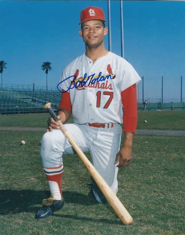 AUTOGRAPHED BOBBY TOLAN 8X10 St. Louis Cardinals photo