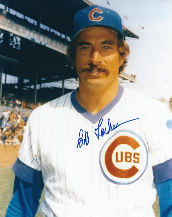 AUTOGRAPHED  BOB LOCKER 8X10 Chicago Cubs photo