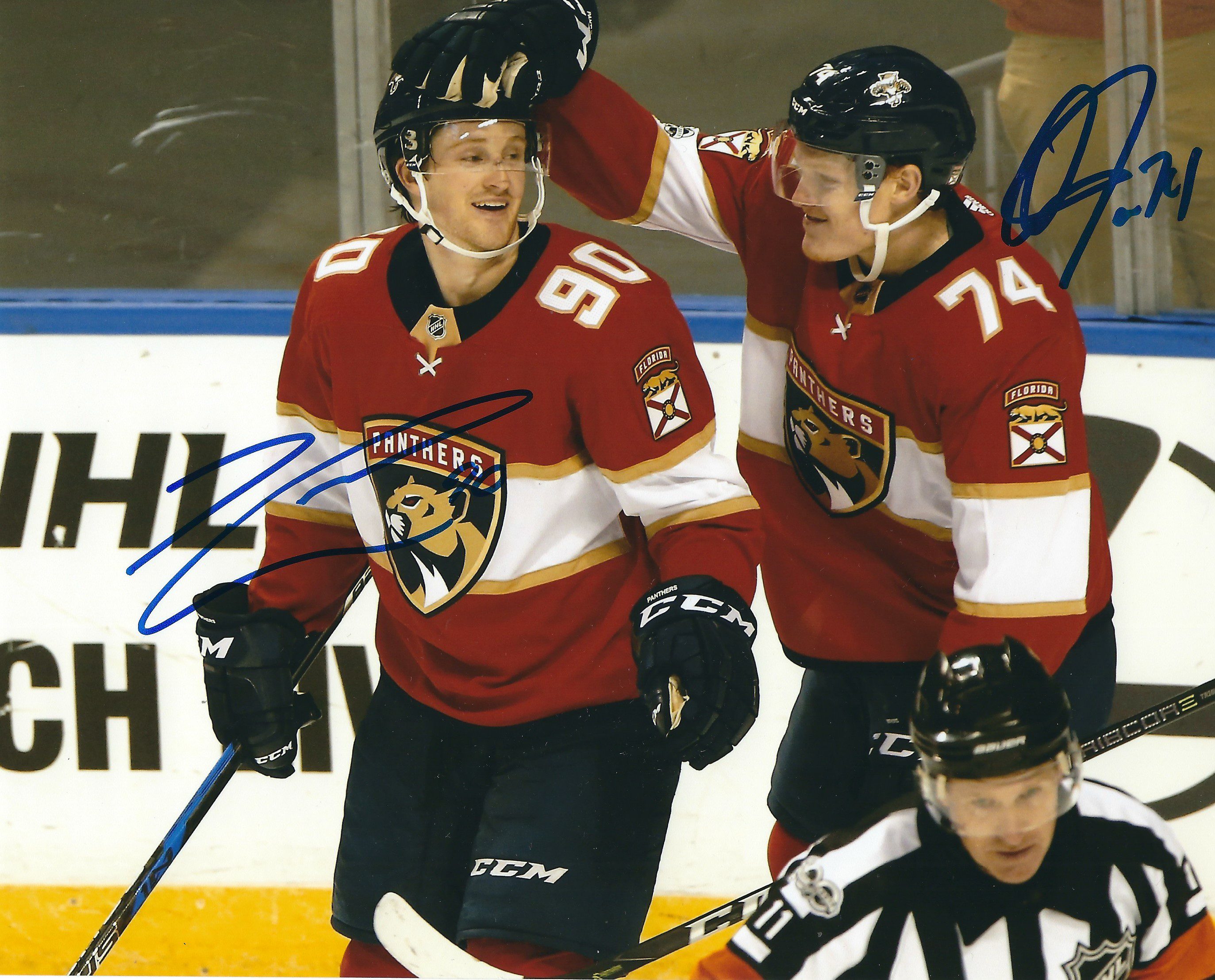 Autographed Jared Mccann Owen Tippett 8x10 Florida Panthers Photo Main Line Autographs