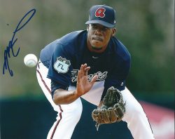 AUTOGRAPHED AKEEL MORRIS 8X10 Atlanta Braves photo