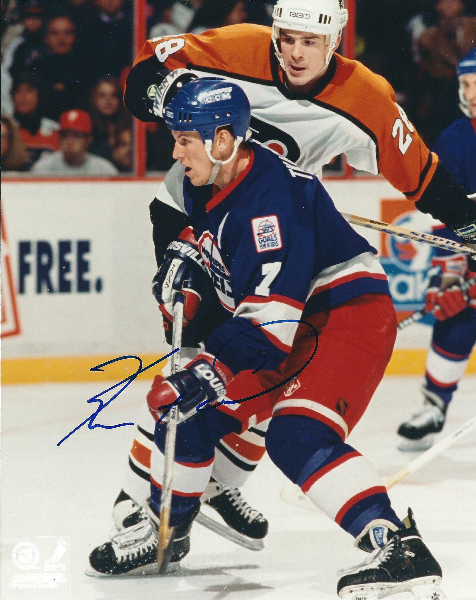 Autographed KEITH TKACHUK 8X10 Winnipeg Jets Photo Main Line Autographs