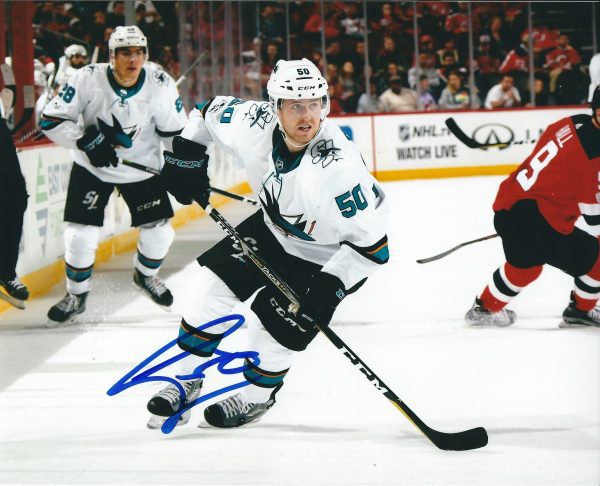 Autographed CHRIS TIERNEY 8X10 San Jose Sharks photo