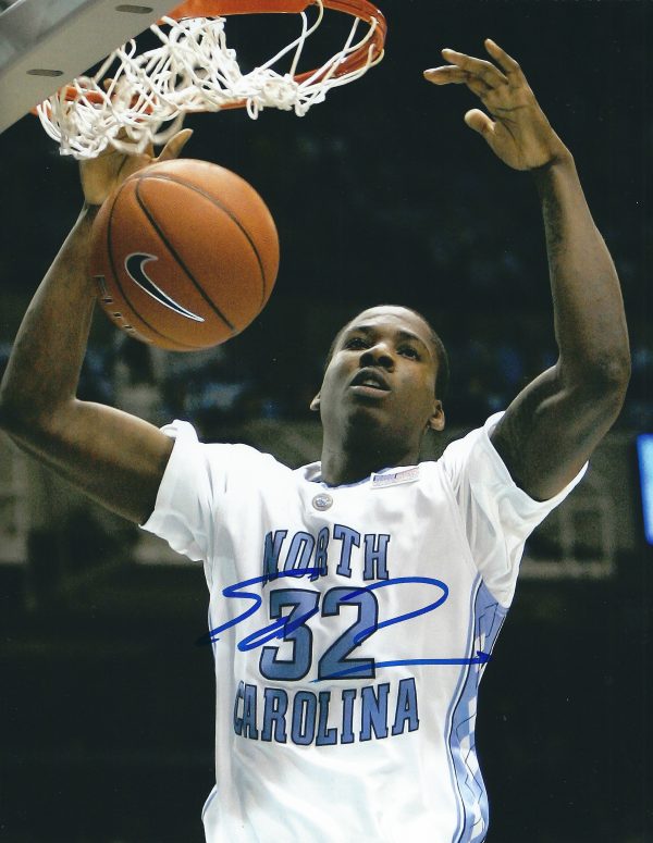 Autographed ED DAVIS 8X10 UNC Tar Heel Photo