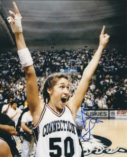 Autographed REBECCA LOBO 8X10 Connecticut photo