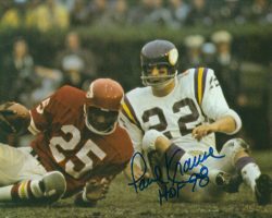 Autographed PAUL KRAUSE 8X10  Minnesota Vikings Photo