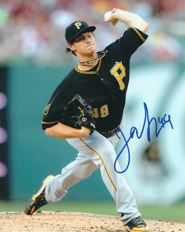 Autographed JEFF LOCKE 8X10 Pittsburgh Pirates Photo