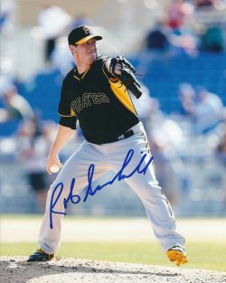 Autographed ROB SCAHILL 8X10 Pittsburgh Pirates Photo