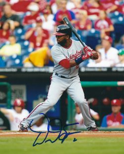 Autographed DENARD SPAN 8X10 Washington Nationals Photo