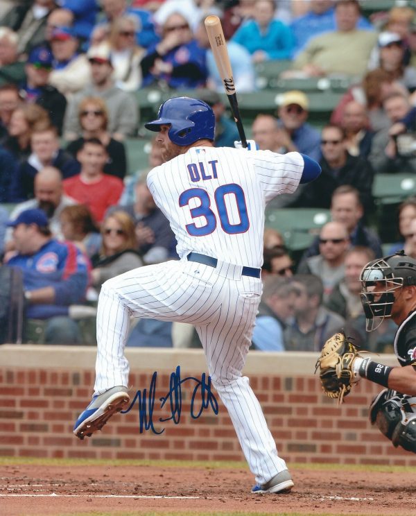 AUTOGRAPHED MIKE OLT 8X10 Chicago Cubs Photo
