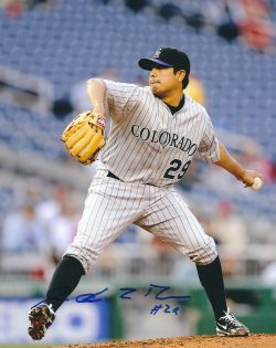 AUTOGRAPHED JORGE DELAROSA 8X10 Colorado Rockies Photo