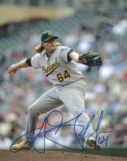 AUTOGRAPHED A.J. GRIFFIN 8X10 Oakland A's Photo