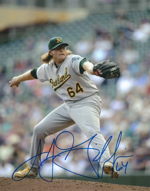 AUTOGRAPHED A.J. GRIFFIN 8X10 Oakland A's Photo