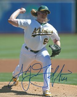 AUTOGRAPHED A.J. GRIFFIN 8X10 Oakland A's Photo