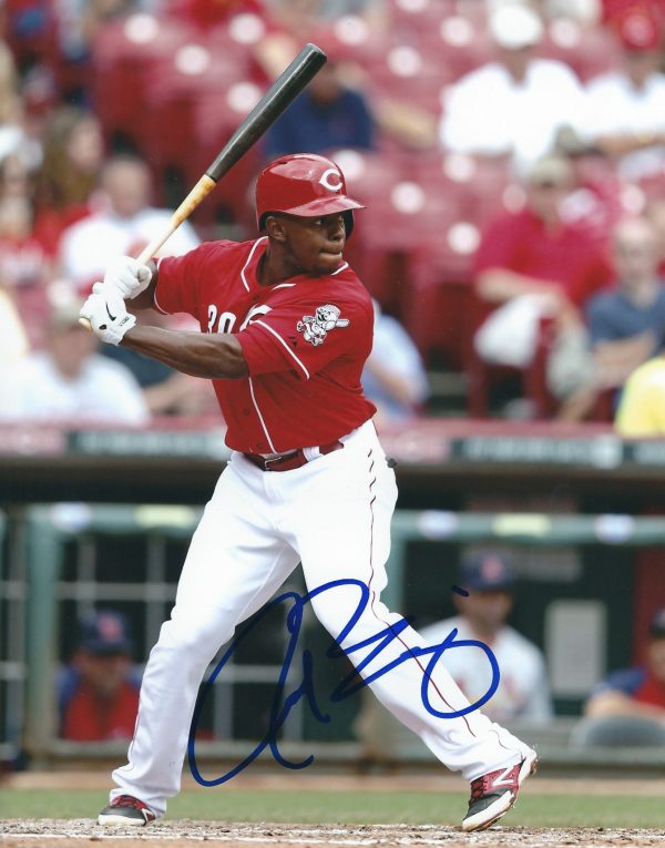 AUTOGRAPHED JASON BOURGEOIS 8X10 Cincinnati Reds Photo