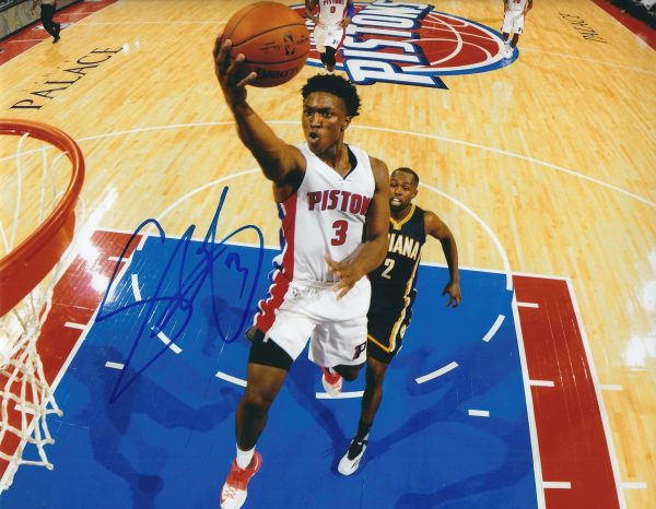 Autographed  STANLEY JOHNSON 8X10 Detroit Pistons Photo