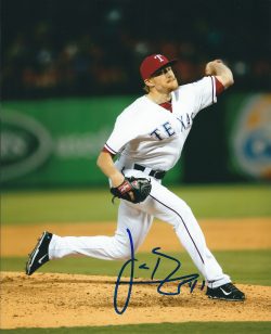 AUTOGRAPHED JAKE DIEKMAN 8X10 Texas Rangers Photo