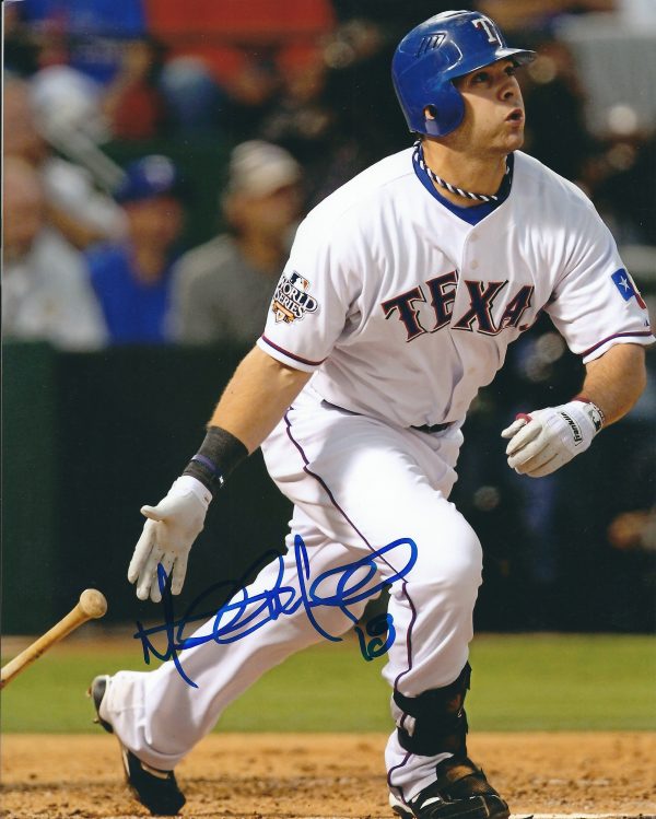 AUTOGRAPHED MITCH MORELAND 8X10 Texas Rangers Photo