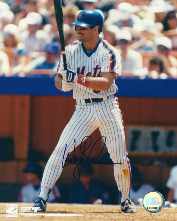 AUTOGRAPHED WALLY BACKMAN 8X10 New York Mets photo