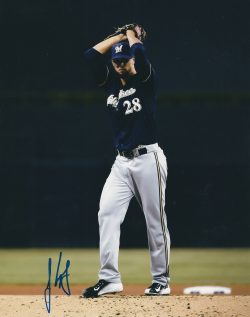 AUTOGRAPHED JORGE LOPEZ 8X10 Milwaukee Brewers Photo