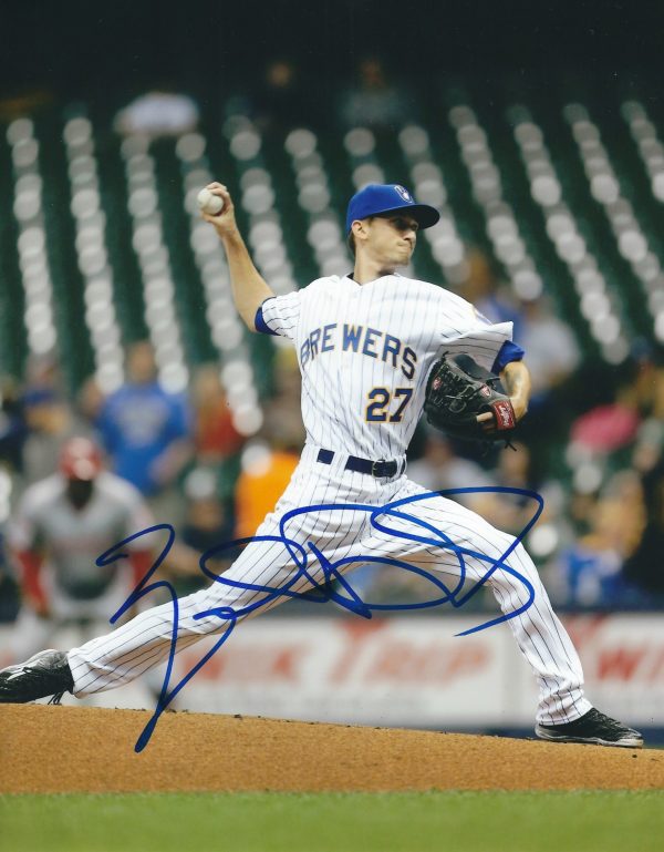 AUTOGRAPHED ZACH DAVIES 8X10 Milwaukee Brewers Photo