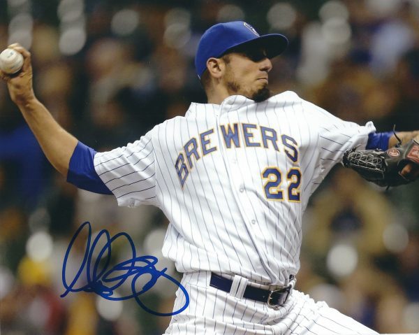 AUTOGRAPHED MATT GARZA 8X10 Milwaukee Brewers Photo