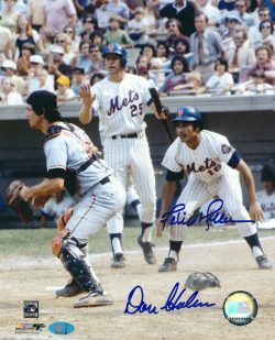 AUTOGRAPHED DON HAHN & FELIX MILLAN 8x10 New York Mets photo