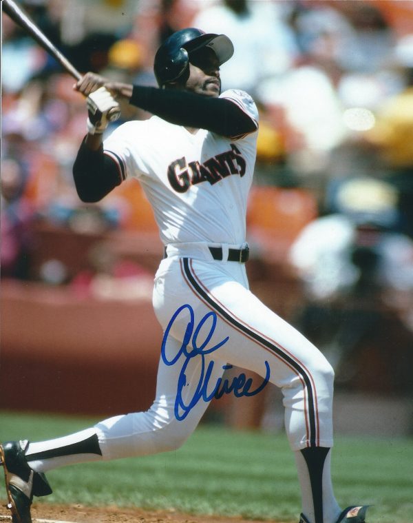 AUTOGRAPHED AL OLIVER 8X10 San Francisco Giants Photo