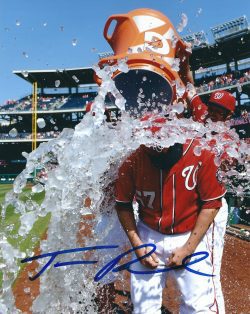 Autographed TANNER ROARK 8X10 Washington Nationals Photo