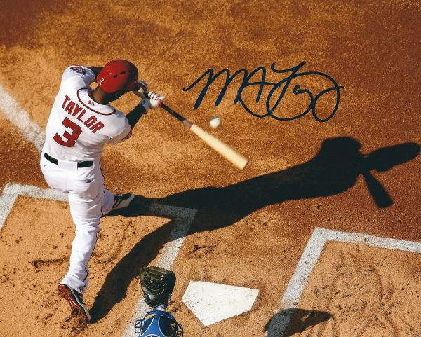 Autographed MICHAEL TAYLOR  8X10 Washington Nationals Photo