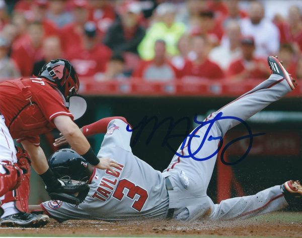 Autographed MICHAEL TAYLOR  8X10 Washington Nationals Photo