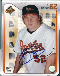 AUTOGRAPHED B.J. RYAN 8X10 Baltimore Orioles Photo