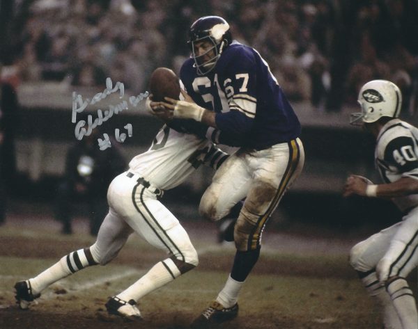 Autographed GRADY ALDERMAN  8X10 Minnesota Vikings Photo