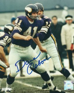 AUTOGRAPHED DAVE OSBORN 8X10 Minnesota Vikings photo