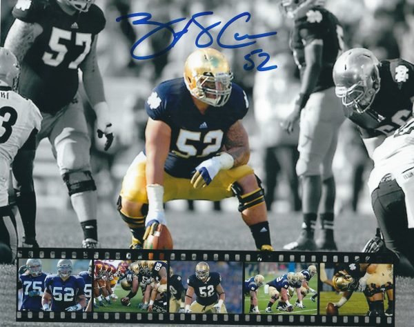 Autographed  BRAXSTON CAVE 8X10 Notre Dame Photo