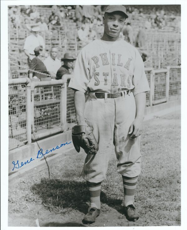 Autographed GENE BENSON 8x10 Philadelphia Stars Photo.